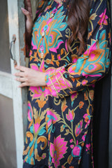 Meher Black Multicolor Printed 3-Piece Stitched Suit