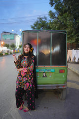 Meher Black Multicolor Printed 3-Piece Stitched Suit