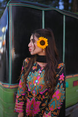 Meher Black Multicolor Printed 3-Piece Stitched Suit