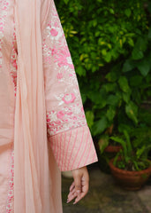 Lotus – Peach Embroidered 3 Piece Suit