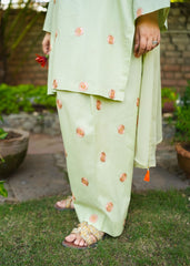 Hibiscus – Pista Green Embroidered 3 Piece Suit