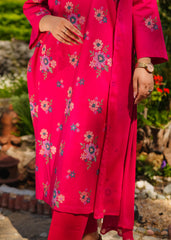 Daisy – Shocking Pink Embroidered 3 Piece Suit