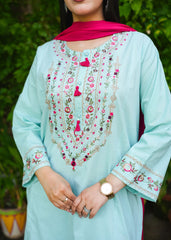 Blue Bell – Light Blue Farshi Shalwar 3 Piece Suit