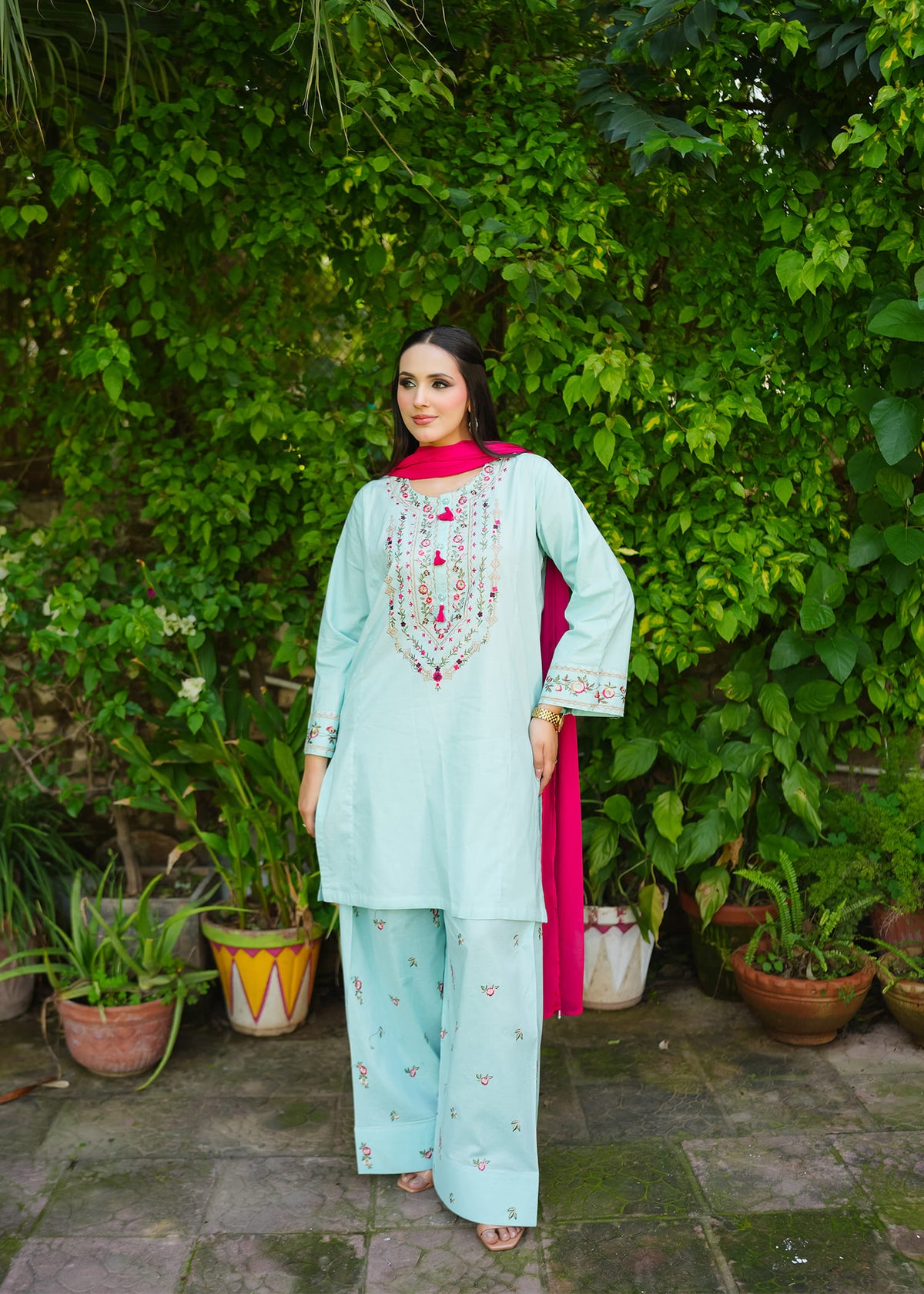 Blue Bell – Light Blue Farshi Shalwar 3 Piece Suit