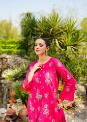 Daisy – Shocking Pink Embroidered 3 Piece Suit